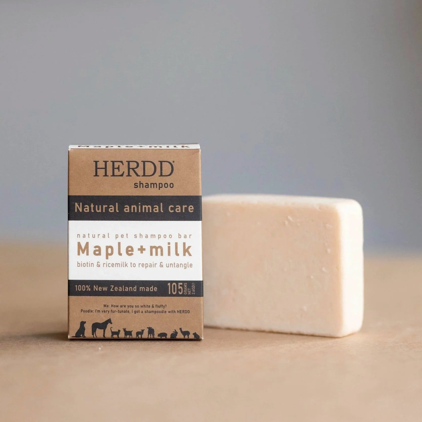 🥛 HERDD Maple & Milk Shampoo Bar – Moisture & Detangling Support 105gm